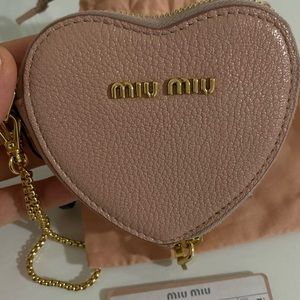 Miu Miu heart shape coin holder